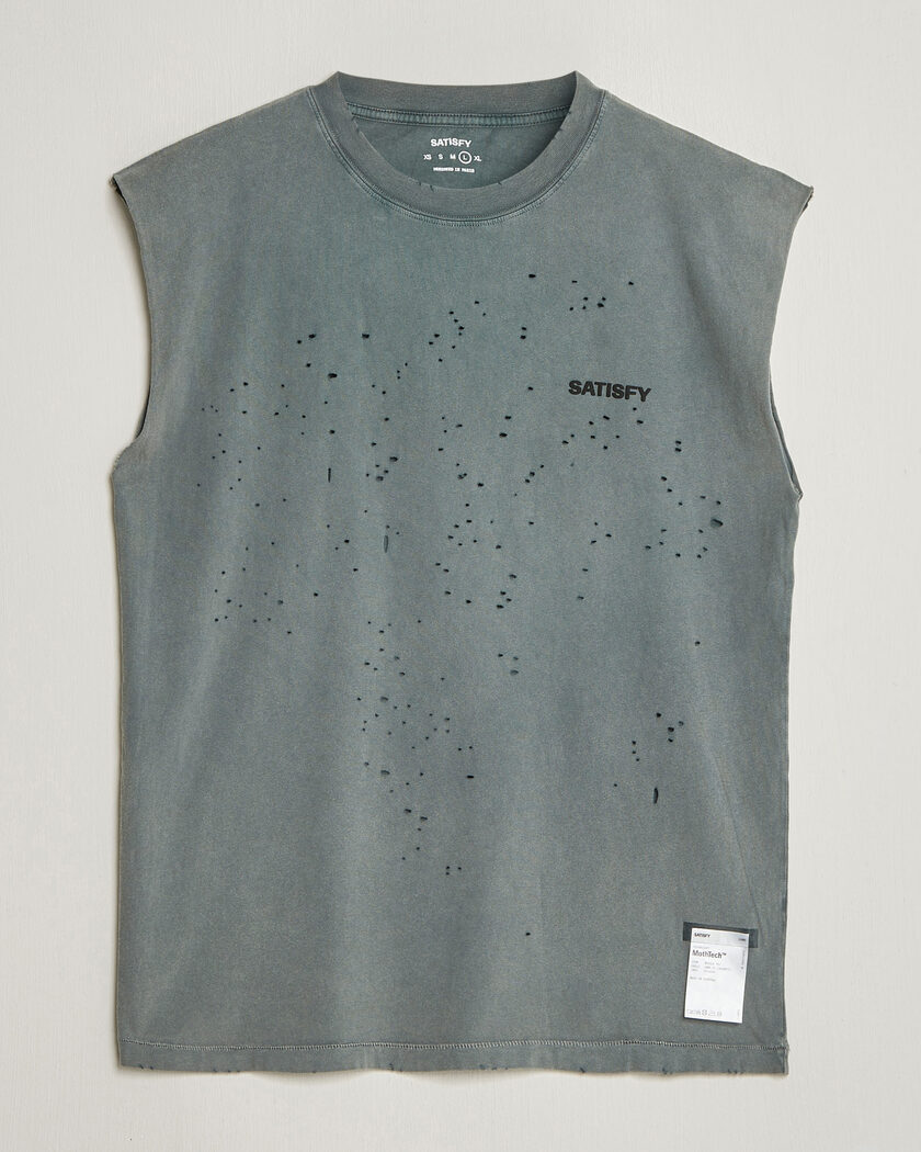 Satisfy MothTech Muscle Tee Faded Black – Noir