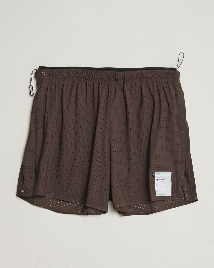 Satisfy Space-O 5 Inch Shorts Deep Mahogany – Marron