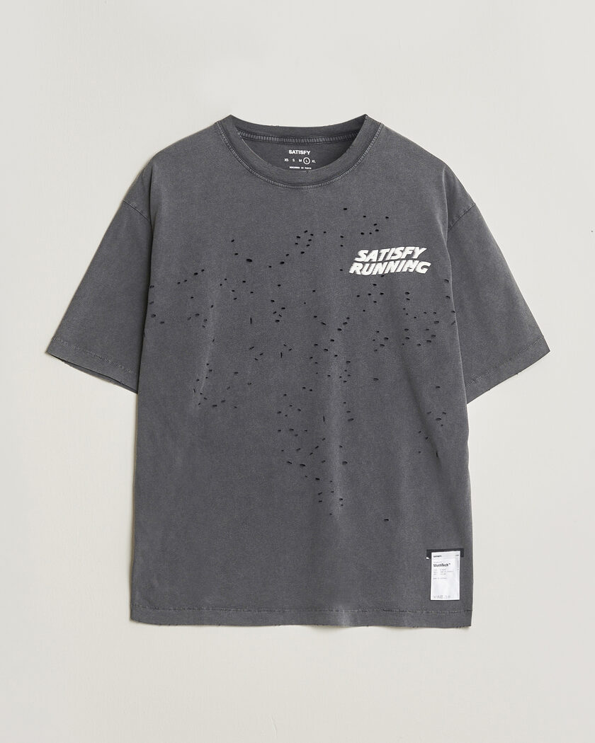 Satisfy MothTech Small Logo T-Shirt Aged Black – Noir