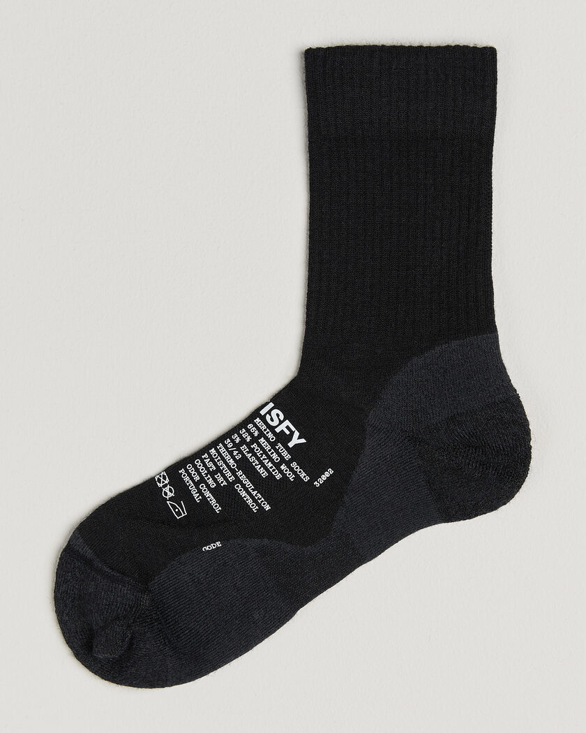 Satisfy Merino Tube Socks Black – Noir
