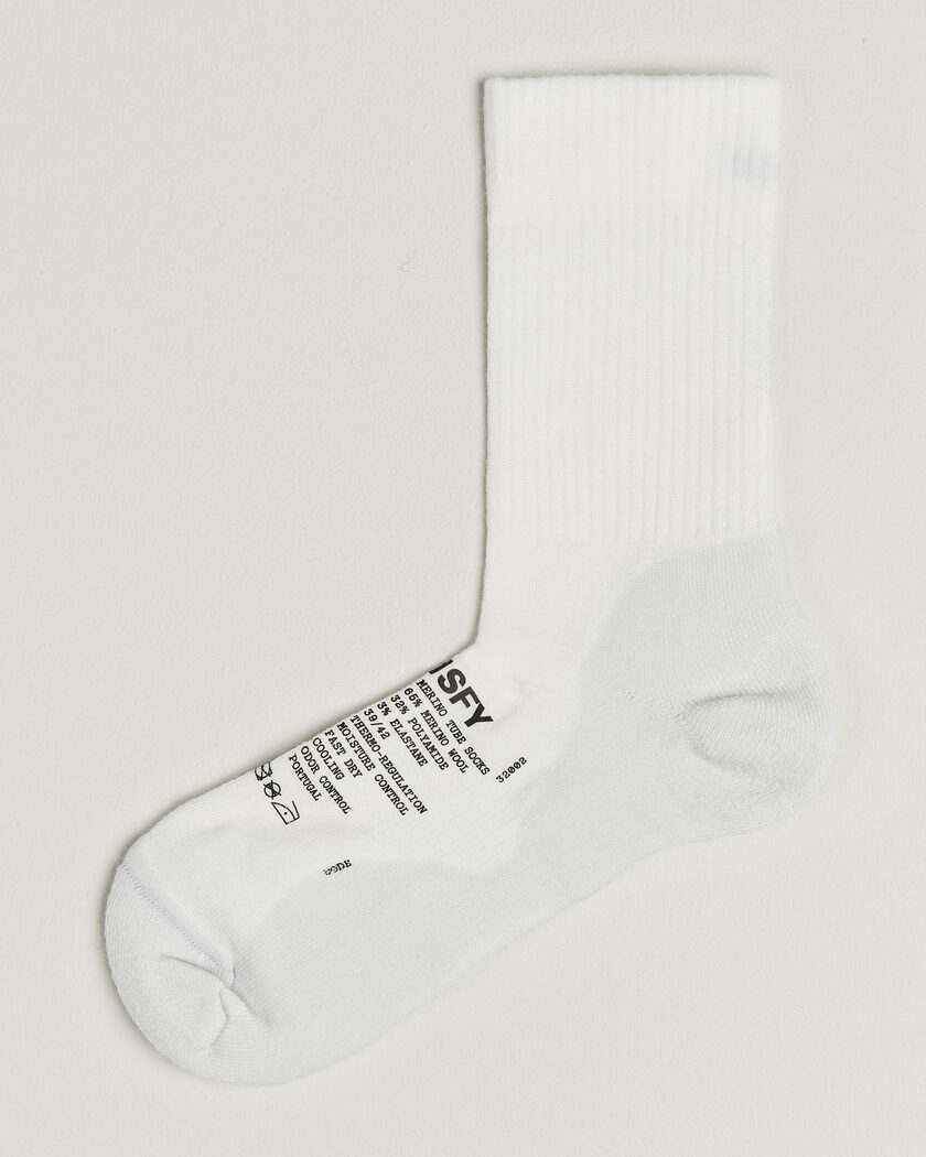 Satisfy Merino Tube Socks White – Blanc