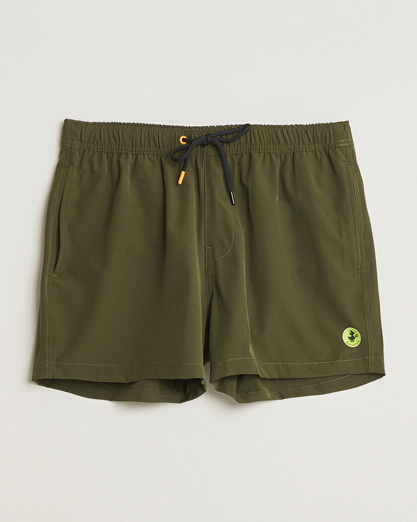 Save The Duck Plain Drawstring Swimshorts Snake Green – Vert