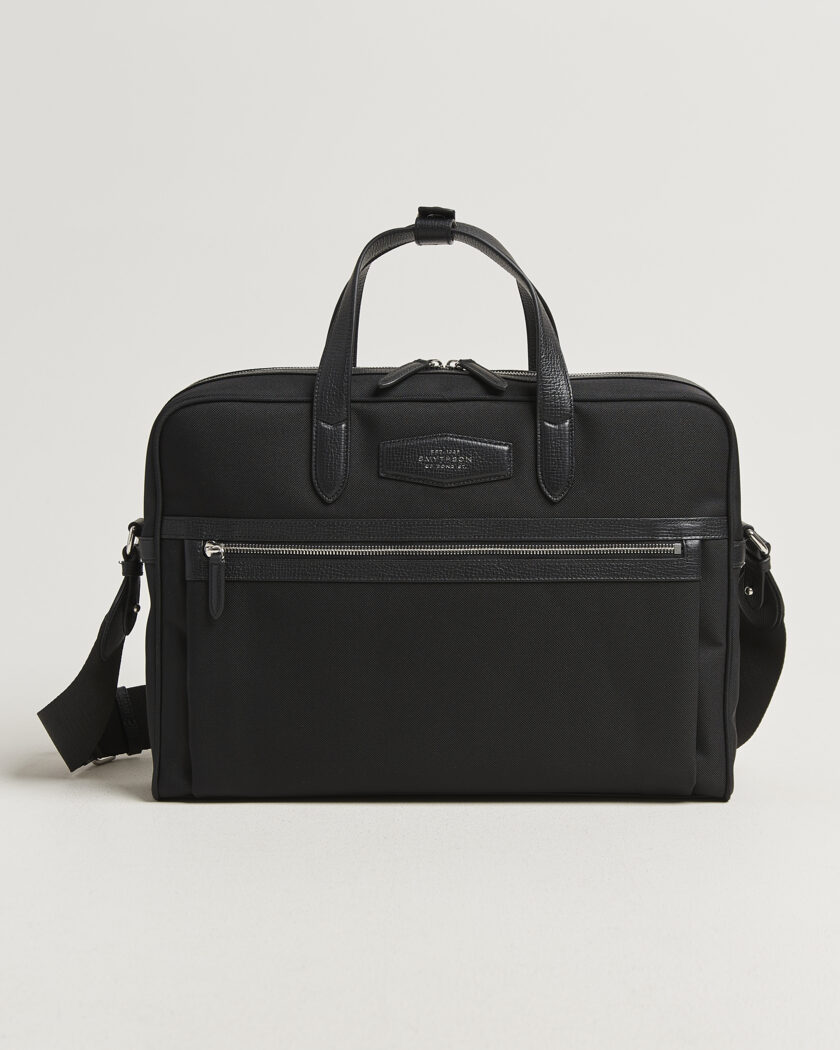 Smythson Canvas Norton Briefcase Black – Noir