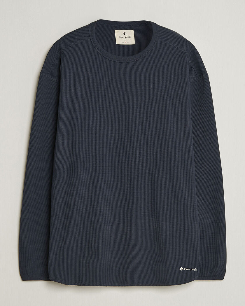 Snow Peak Dry Waffle Long Sleeve T-Shirt Dark Navy – Bleu