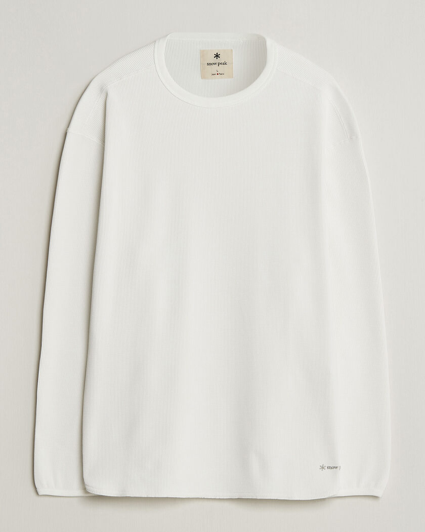Snow Peak Dry Waffle Long Sleeve T-Shirt Off White – Blanc