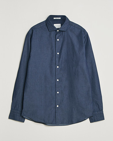 GANT Regular Fit Indigo Twill Shirt Dark Indigo – Bleu