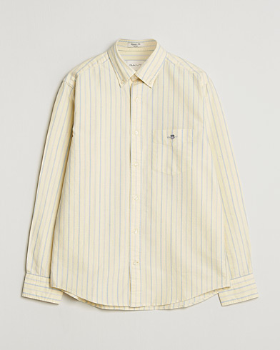 GANT Regluar Fit Classic Oxford Striped Shirt Light Mustard Yellow – Jaune