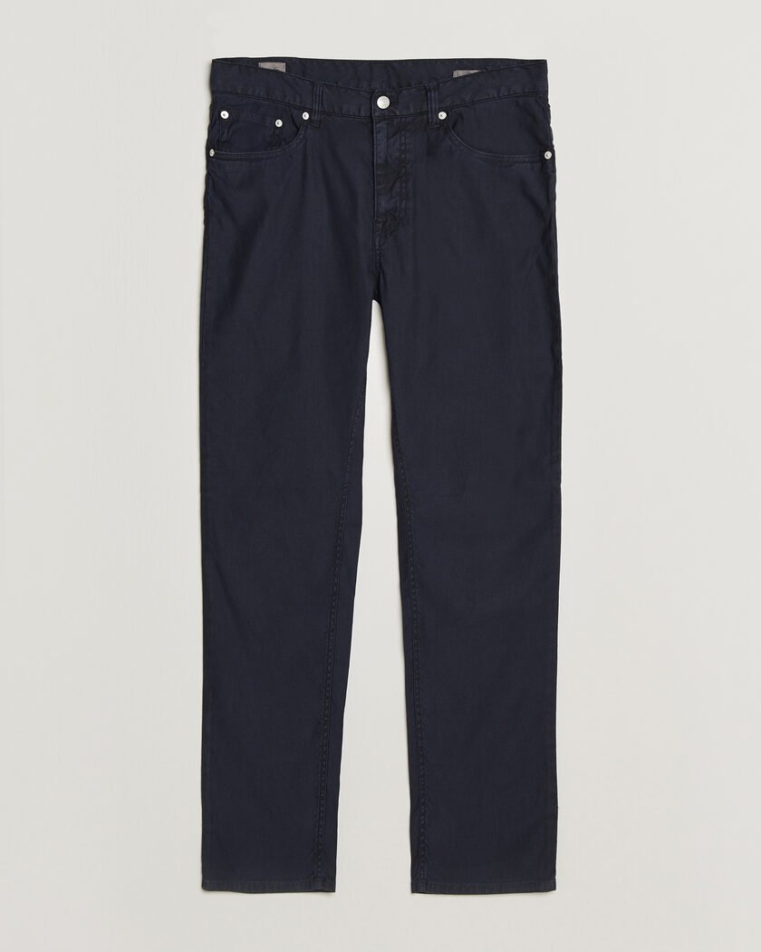 GANT Slim Fit Cotton/Linen 5-Pocket Pants Evening Blue – Bleu