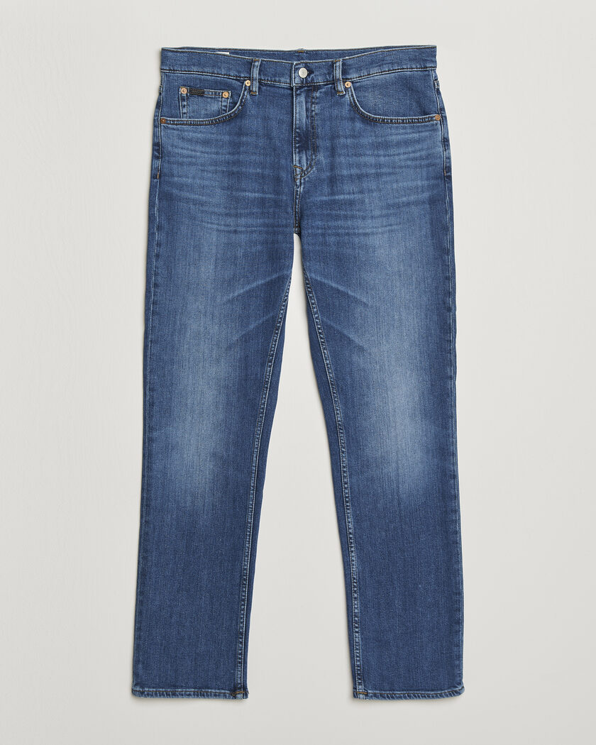 GANT Regular Fit Jeans Mid Blue Broken In – Bleu