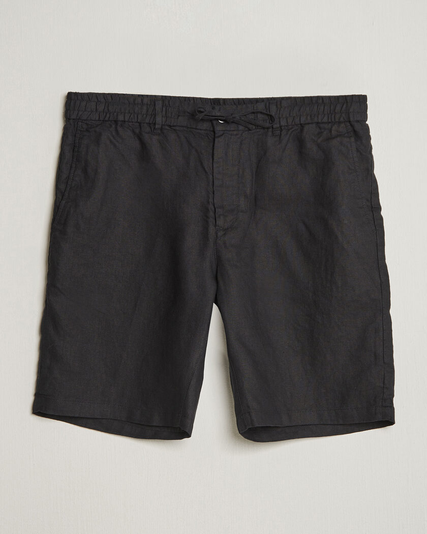 GANT Regular Fit Linen Drawstring Shorts Black – Noir
