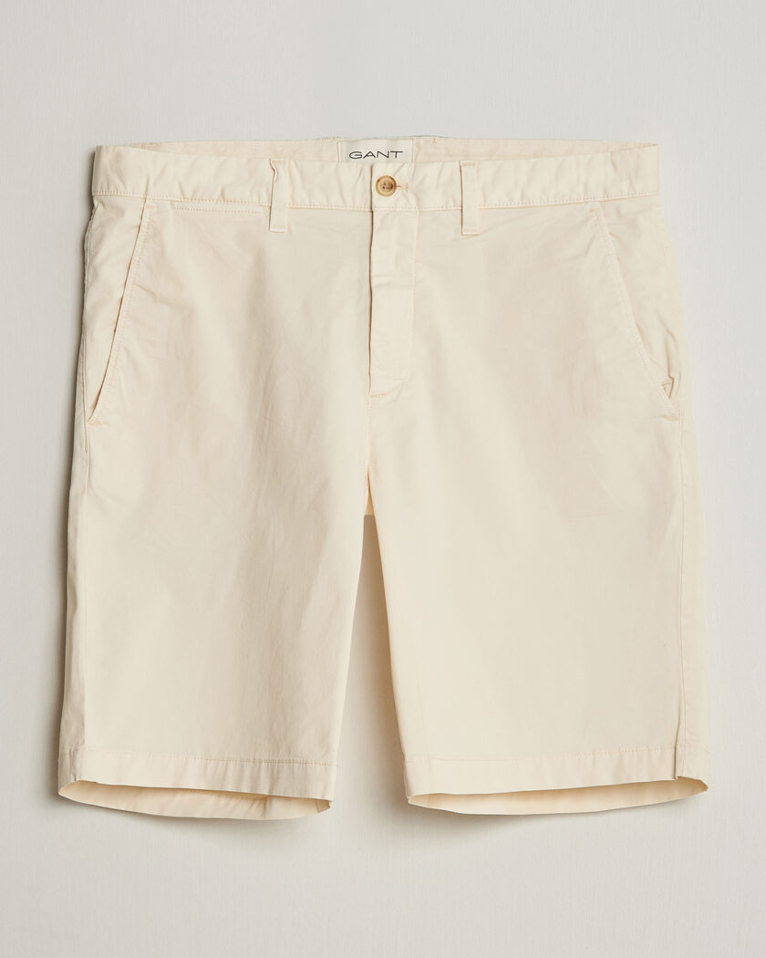 Gant Regular Sunfaded Shorts Cream – Blanc