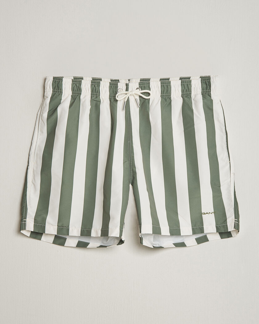 GANT Blockstriped Swimshorts Dry Herb Green – Vert