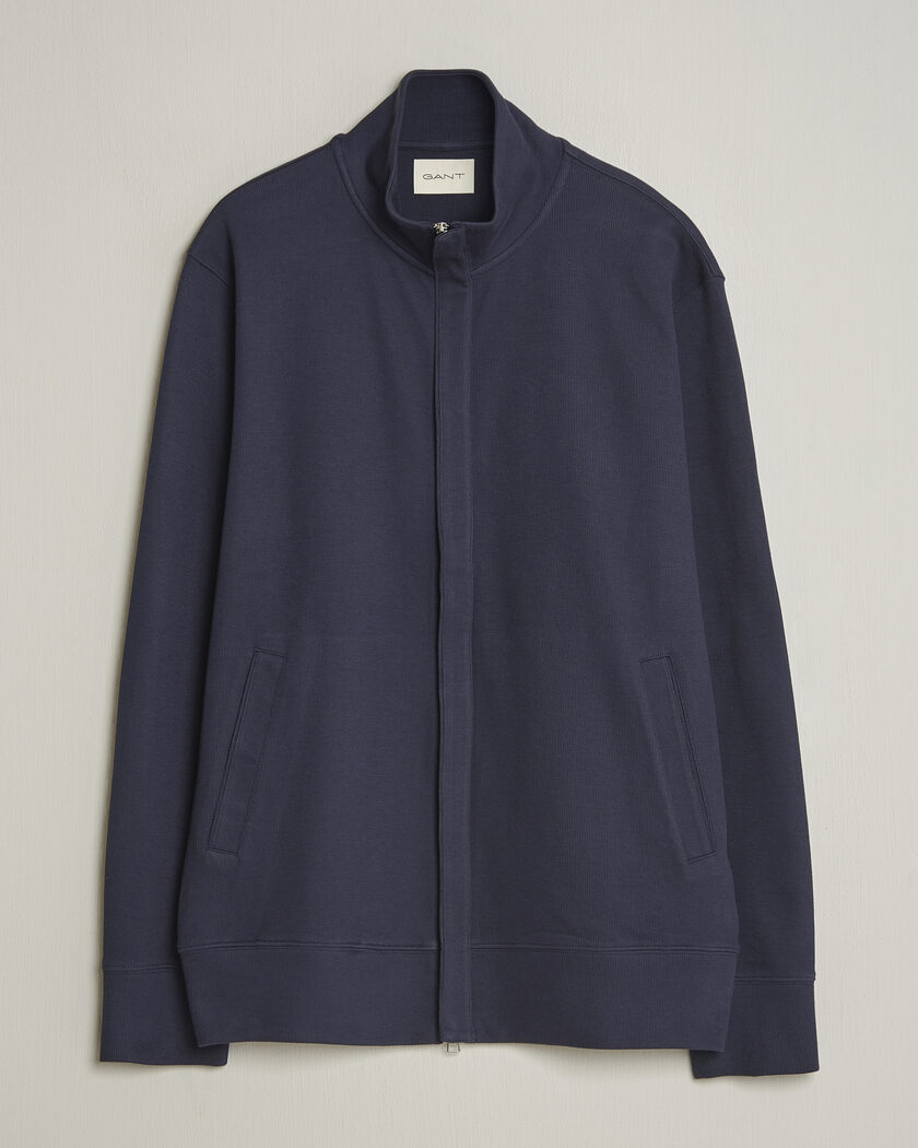 GANT Light Sacker Rib Full Zip Evening Blue – Bleu