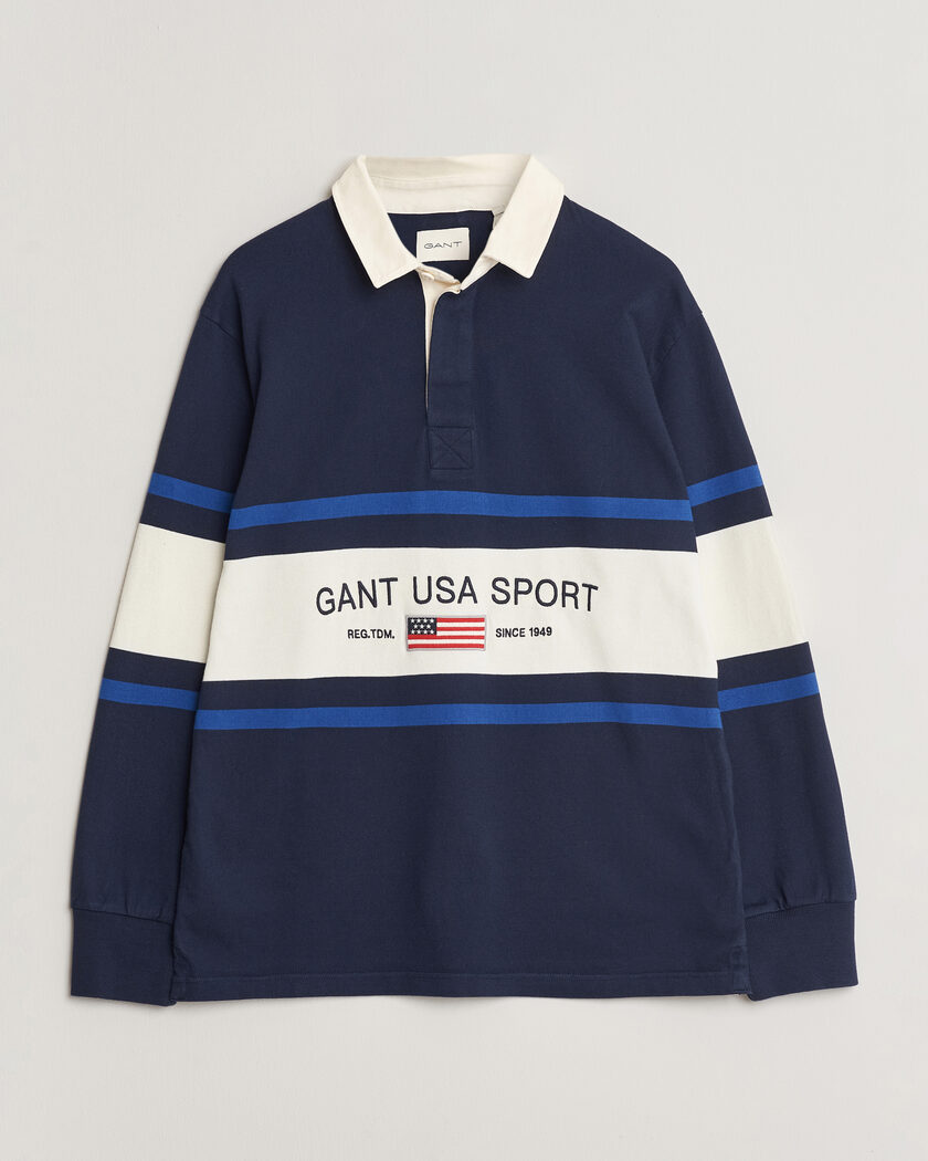 Gant Striped Rugger Evening Blue – Bleu