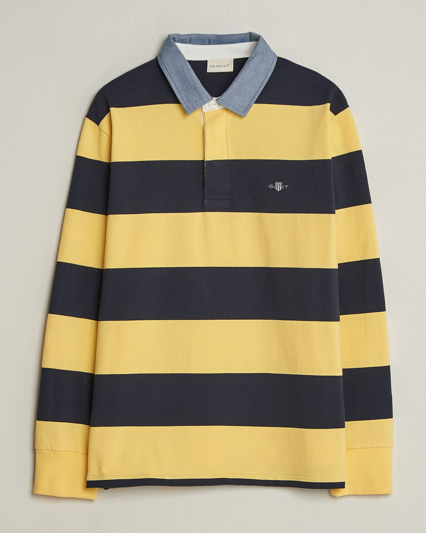 Gant Chambray Striped Heavy Rugger Banana Yellow – Jaune