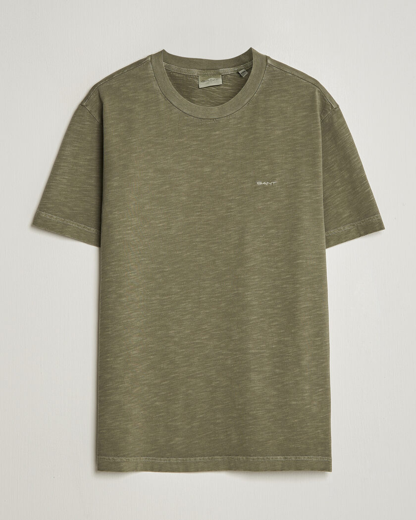 Gant Washed Slub T-Shirt Dry Herb Green – Vert
