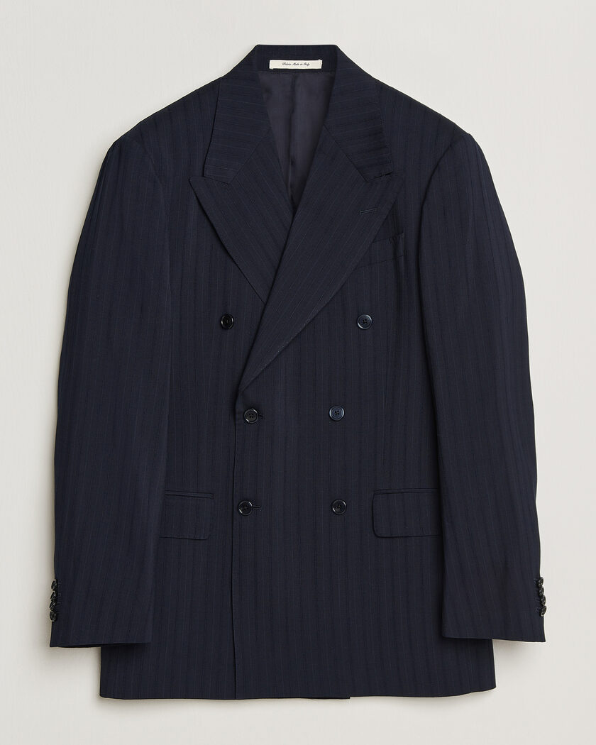 GANT Tonal Pinstriped Suit Blazer Evening Blue – Bleu