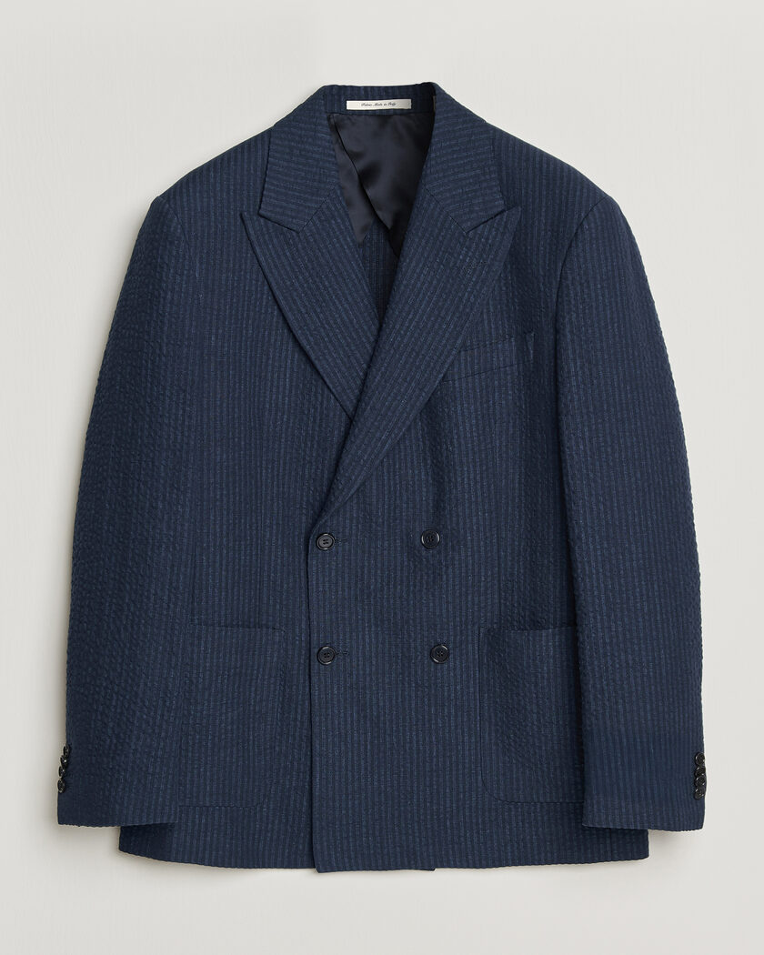 Gant Linen Indigo Seersucker Blazer Bid Blue – Bleu