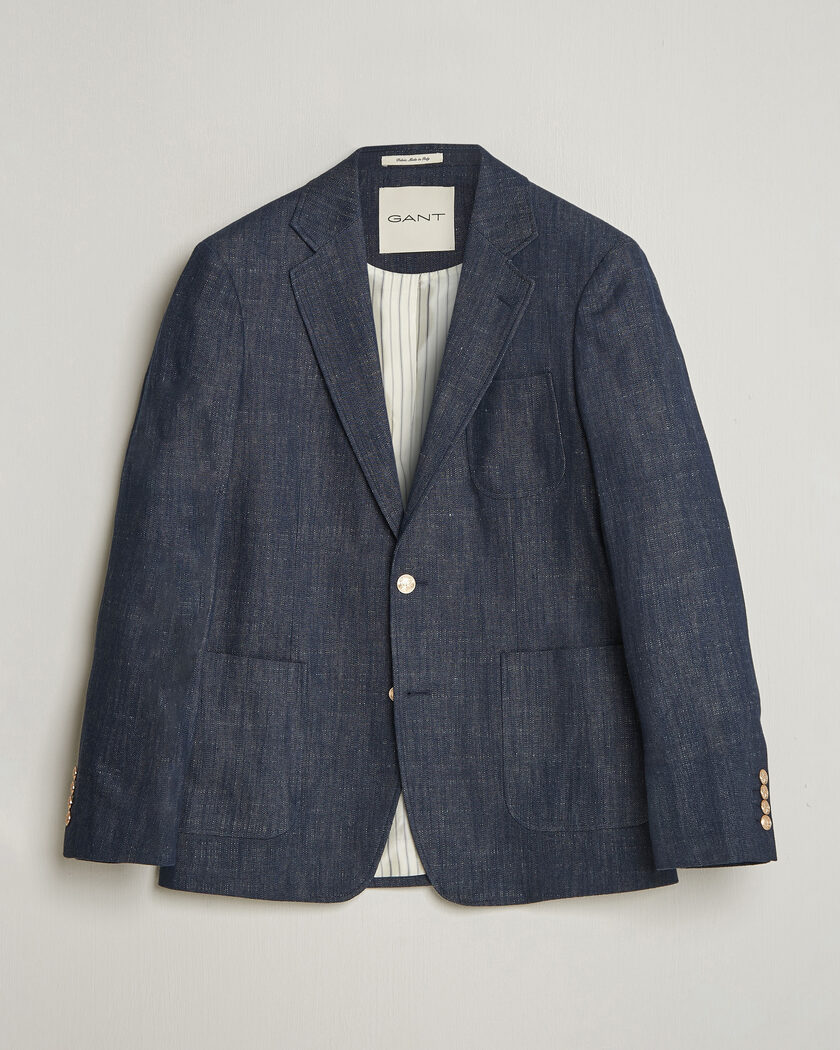 GANT Cotton Indigo Club Blazer Dark Blue Raw – Bleu
