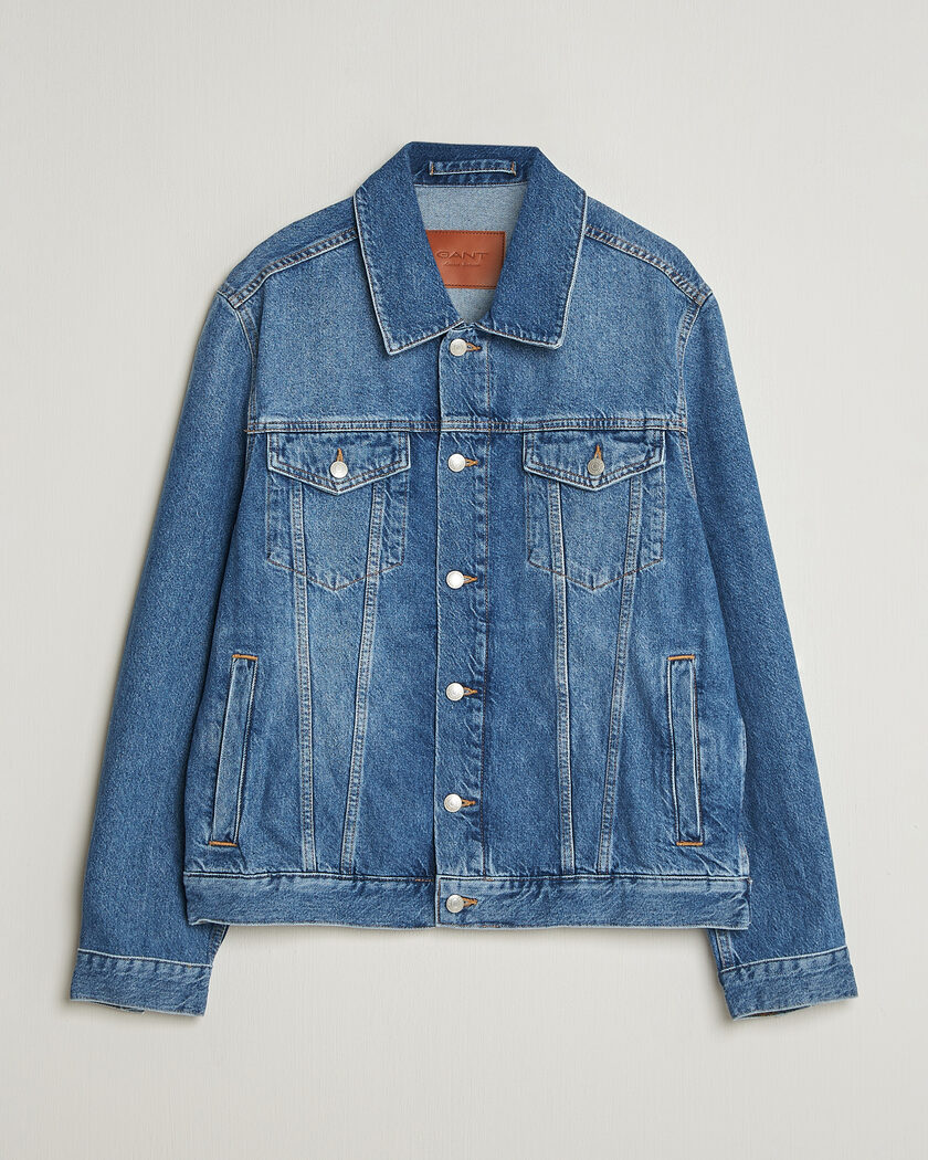 Gant Denim Trucker Jacket Mid Blue – Bleu