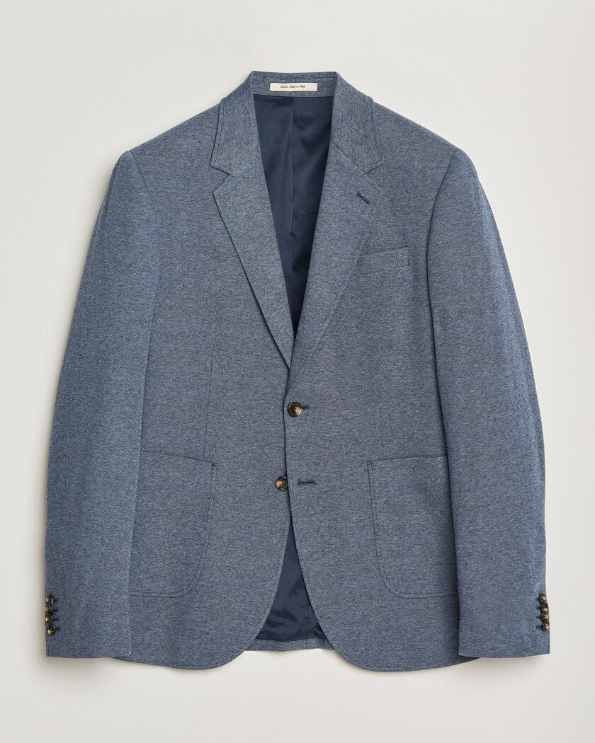 GANT Two Tone Jersey Pique Blazer Salty Sea – Bleu