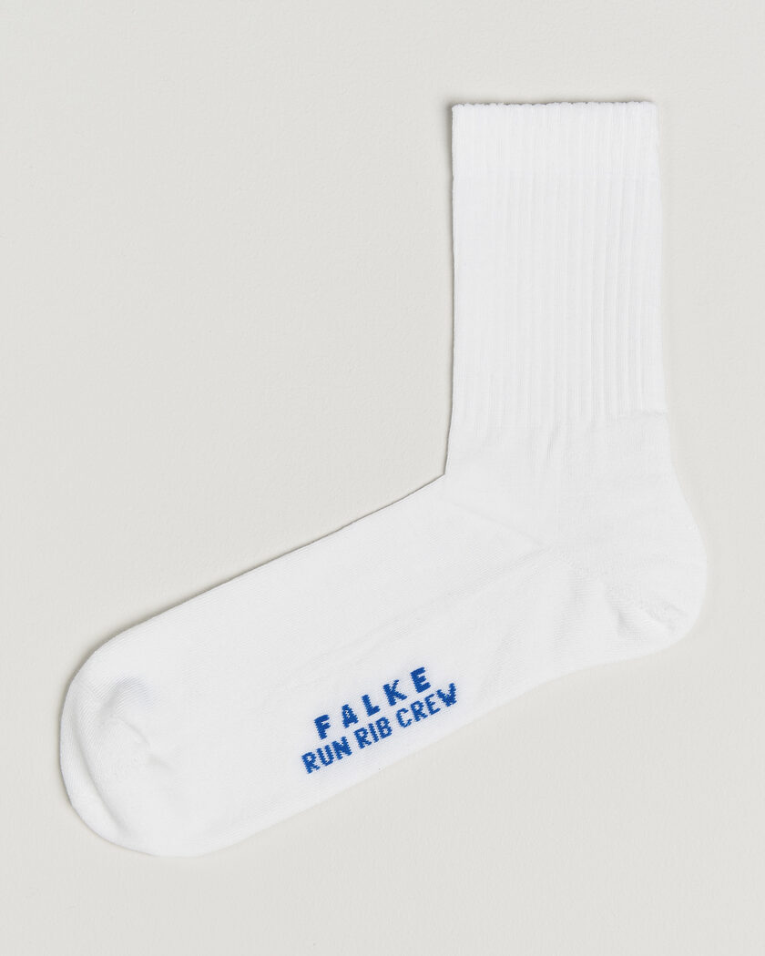 Falke Run Rib Crew Sock White – Blanc
