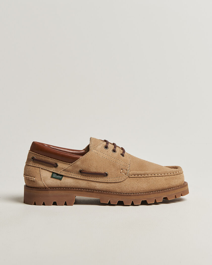 Paraboot Briac Moc Toe Derby Sand Suede – Beige