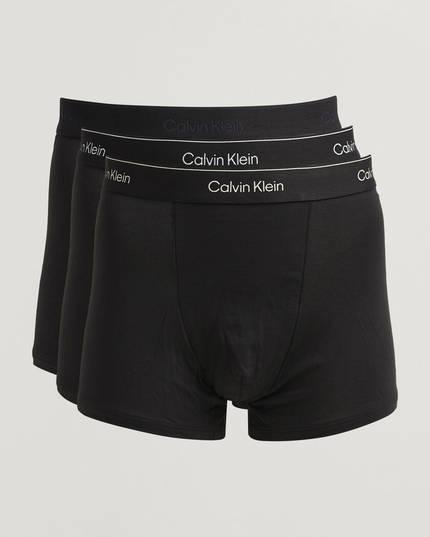 Calvin Klein 3-Pack Icon Cotton Stretch Relaxed Trunk Black – Noir