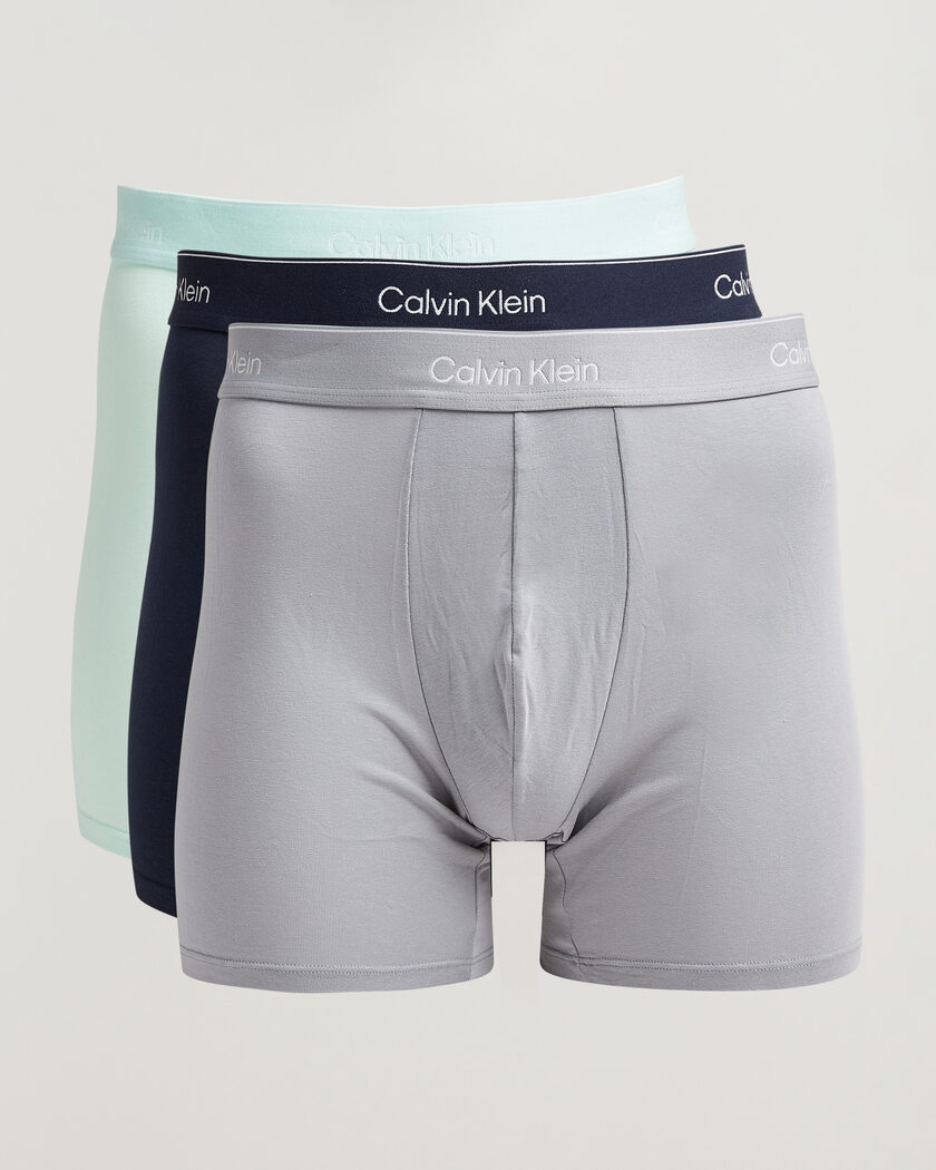 Calvin Klein 3-Pack Icon Cotton Stretch Boxer Brief Black/Grey/Green – Multicolore