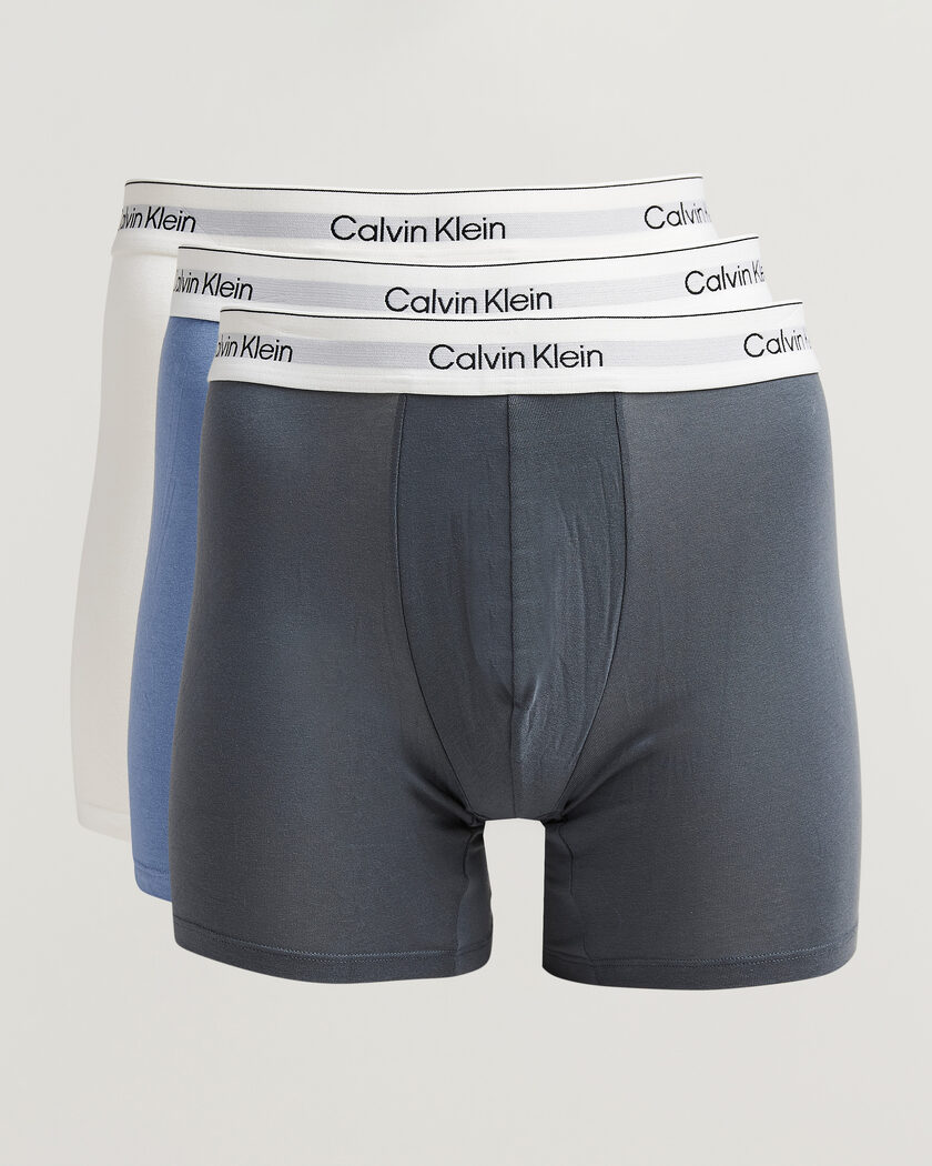 Calvin Klein 3-Pack Icon Cotton Stretch Boxer Brief Grey/Blue/White – Multicolore