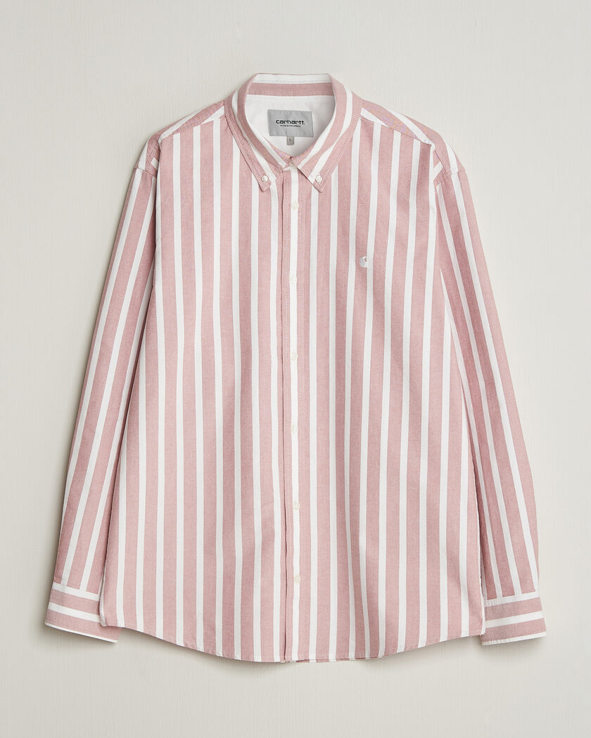 Carhartt WIP Deven Striped Oxford Shirt Oxide Red – Rouge