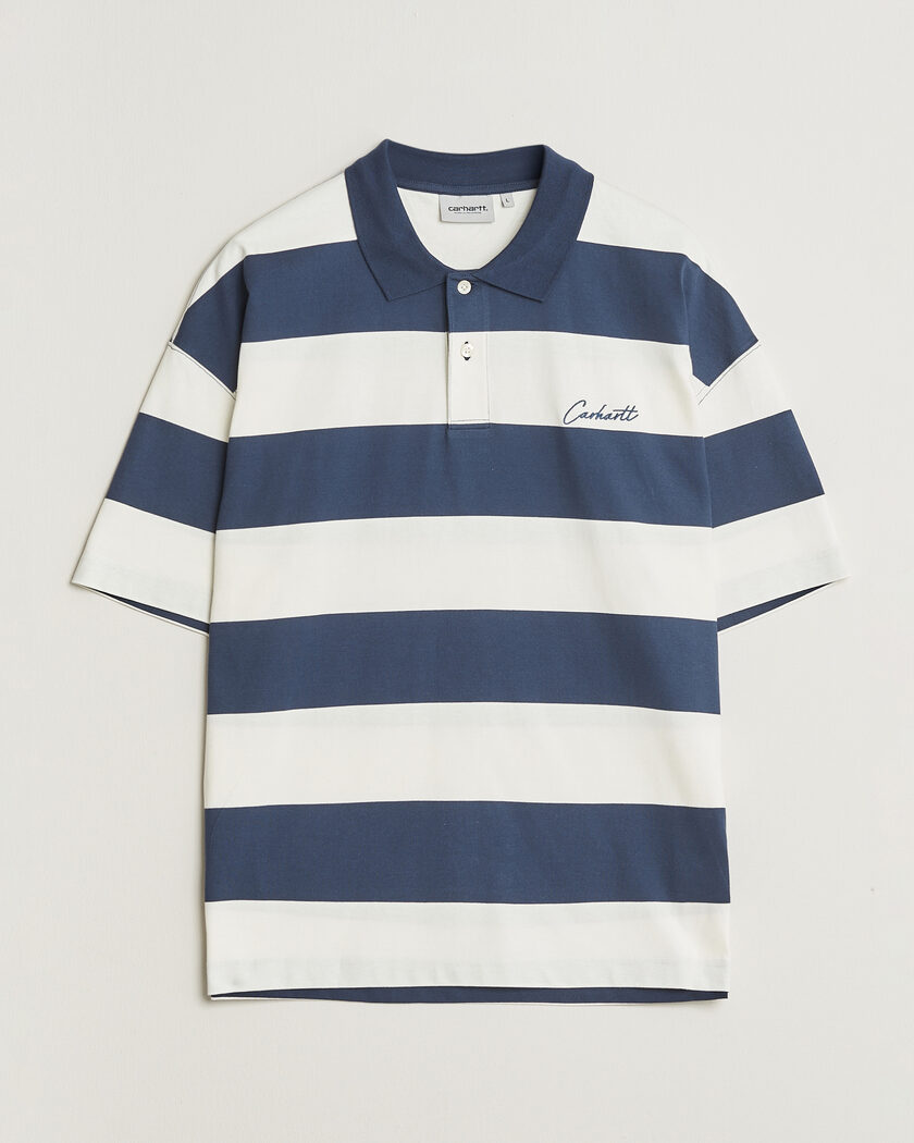 Carhartt WIP Delrey Polo Blue Stripe – Bleu