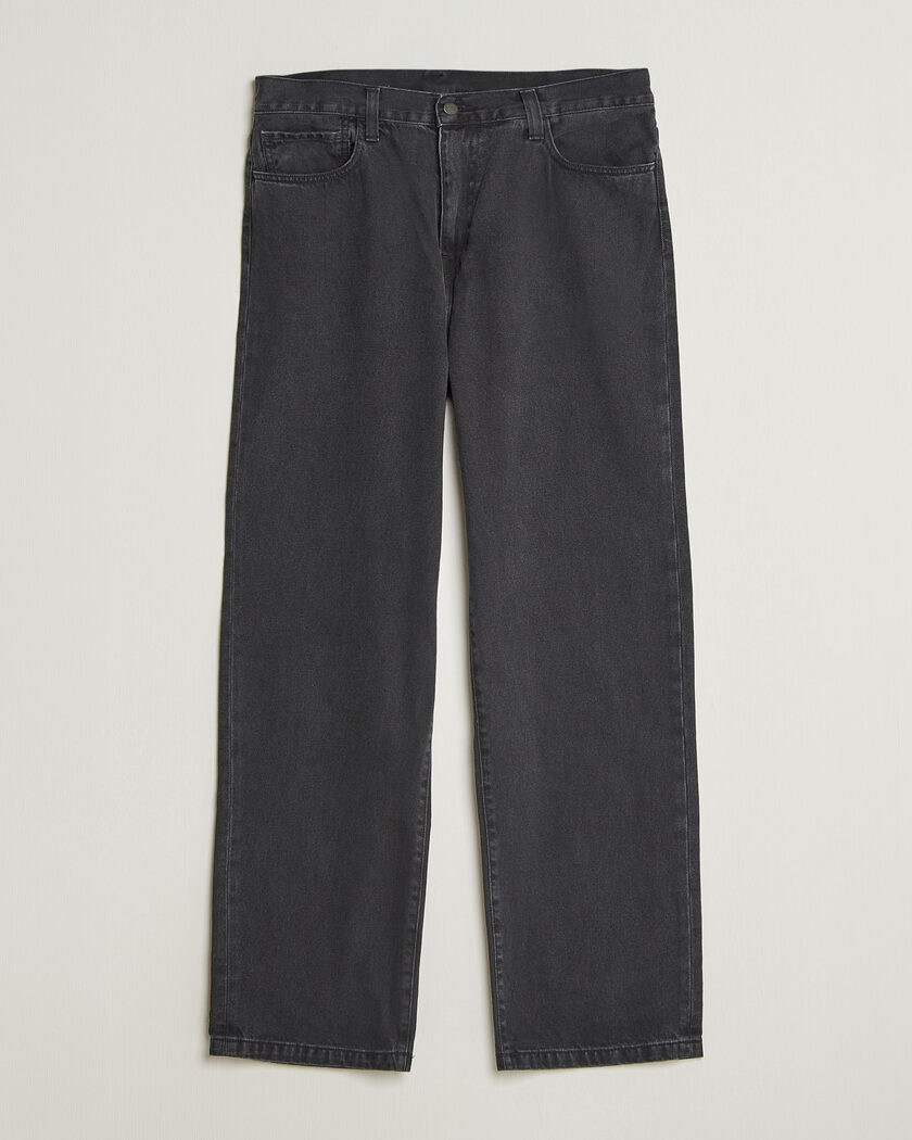 Carhartt WIP Landon Pant Robertson Denim Black Stone Washed – Noir