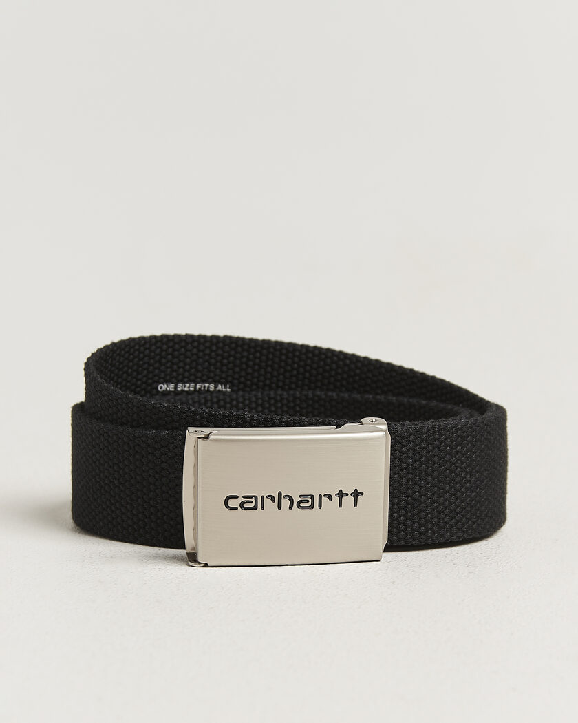 Carhartt WIP Clip Belt Chrome Black – Noir