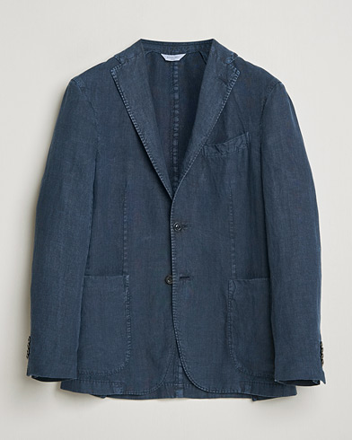 Boglioli K Jacket Linen Blazer Navy – Bleu