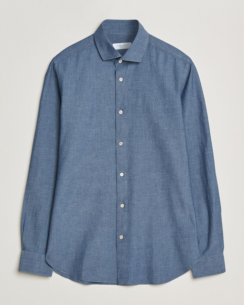 Boglioli Chambray Shirt Medium Blue – Bleu