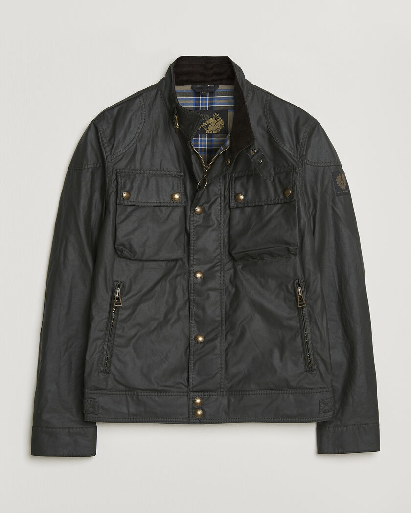 Belstaff Racemaster Waxed Jacket Faded Olive – Vert