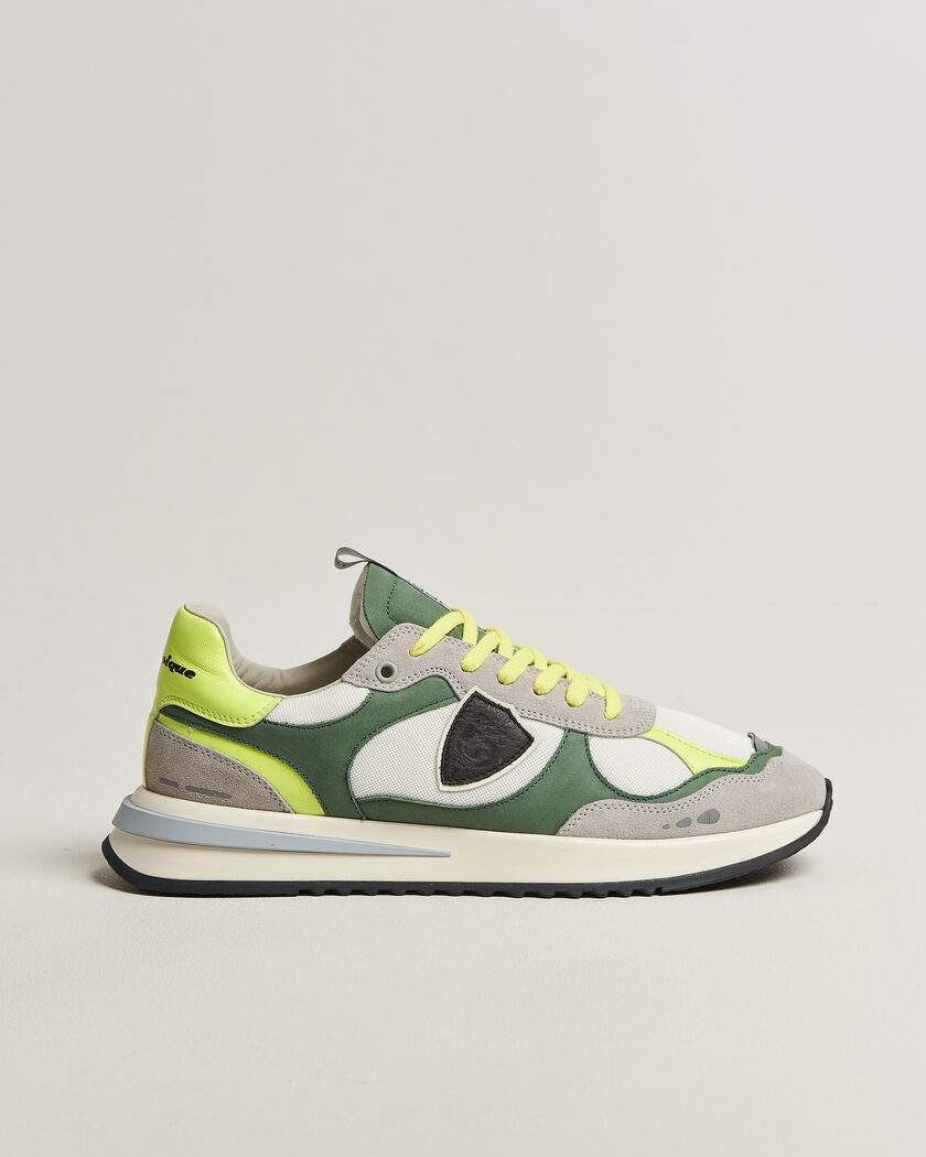 Philippe Model Olympique Running Sneaker White/Green – Blanc