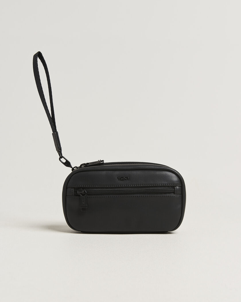 TUMI Leather Zip-Around Case Black – Noir