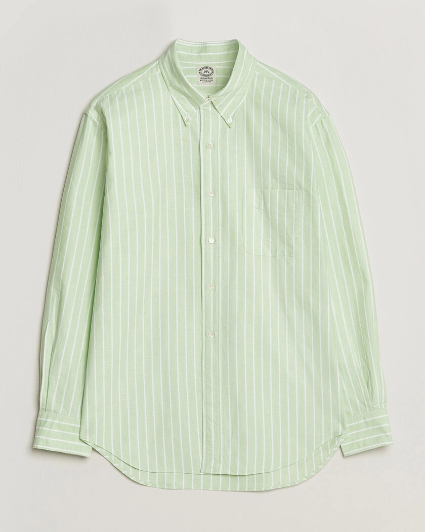 Kamakura Shirts Vintage Ivy Oxford BD Shirt Green Blazer Stripe – Vert