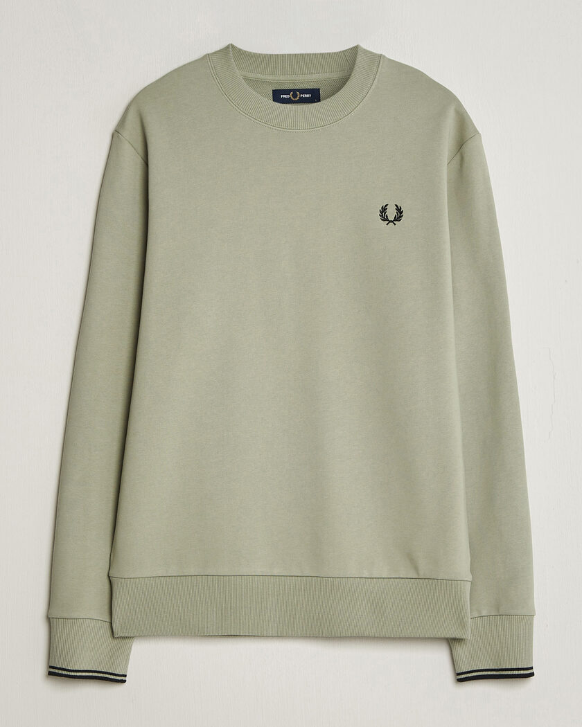 Fred Perry Crew Neck Sweatshirt Seagrass Green – Vert
