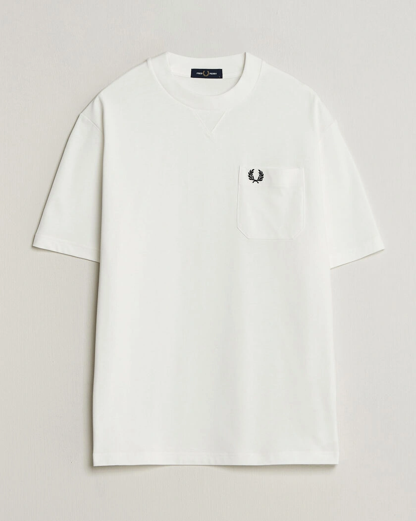 Fred Perry Heavy Pocket T-Shirt Snow White – Blanc