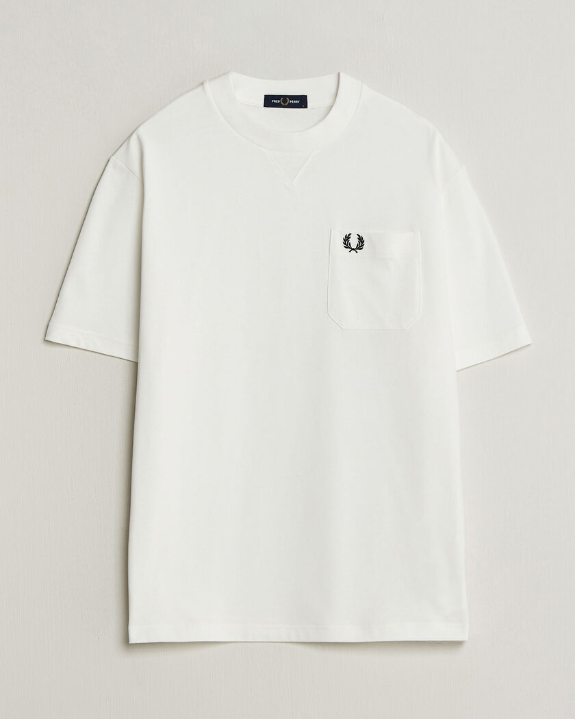 Fred Perry Heavy Pocket T-Shirt Snow White – Blanc
