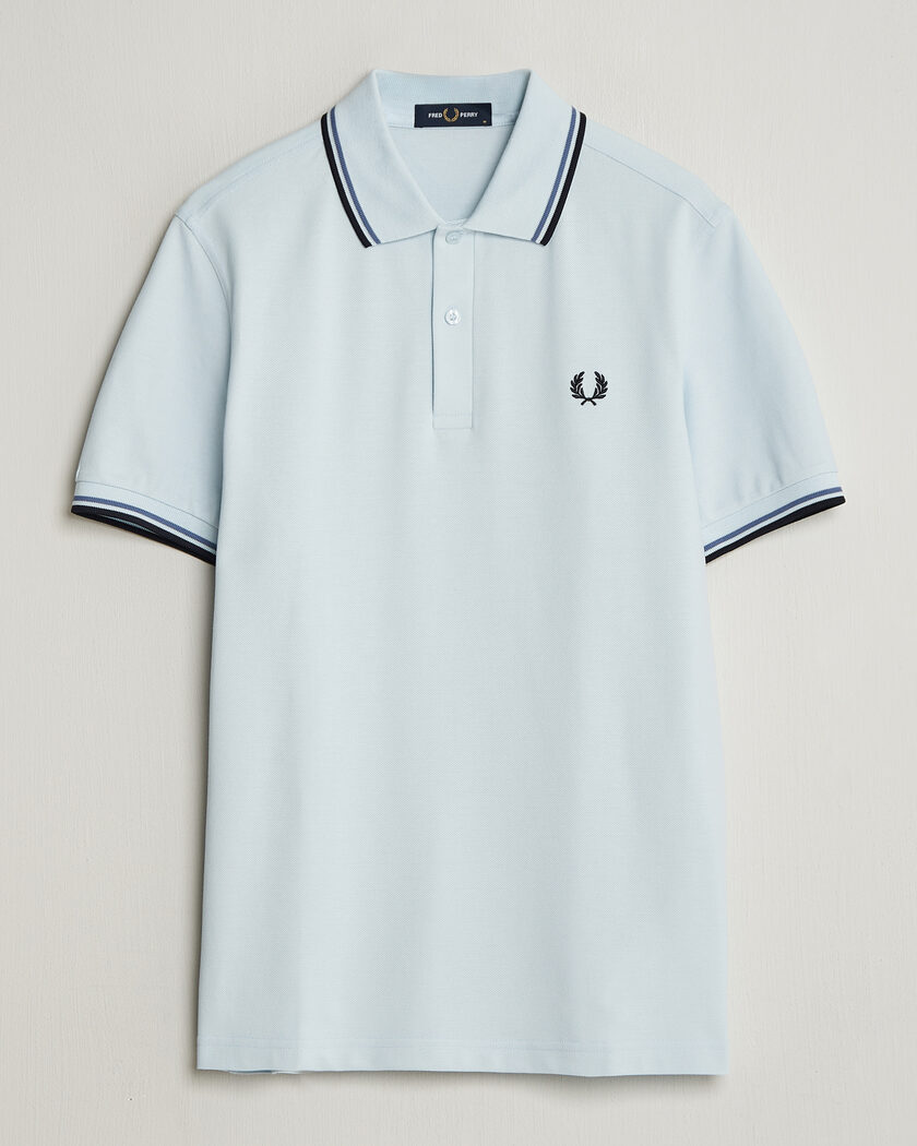 Fred Perry Twin Tipped Polo Shirt Light Ice – Bleu