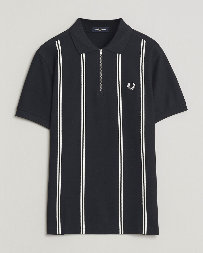 Fred Perry Vertical Striped Polo Navy – Bleu