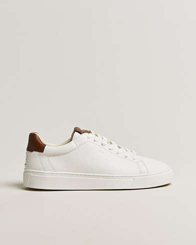 GANT Mc Julien Leather Sneaker White/Dark Tan – Blanc