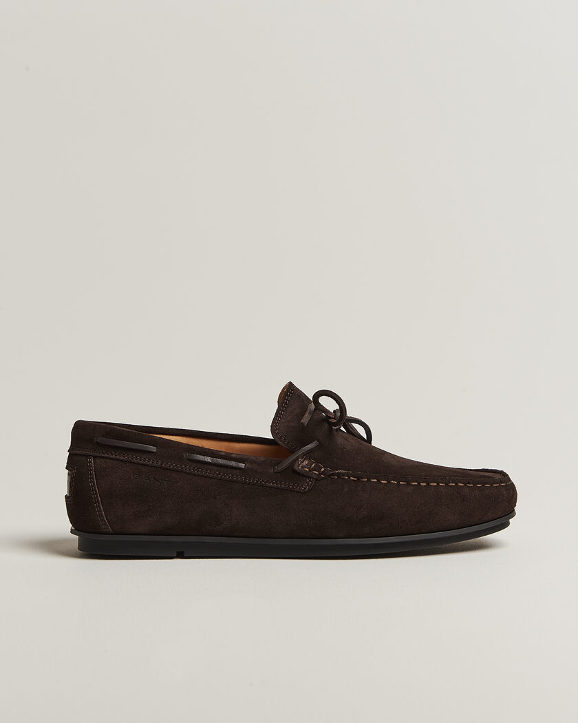 Gant Wilmon Laced Suede Car Shoe Dark Brown – Marron