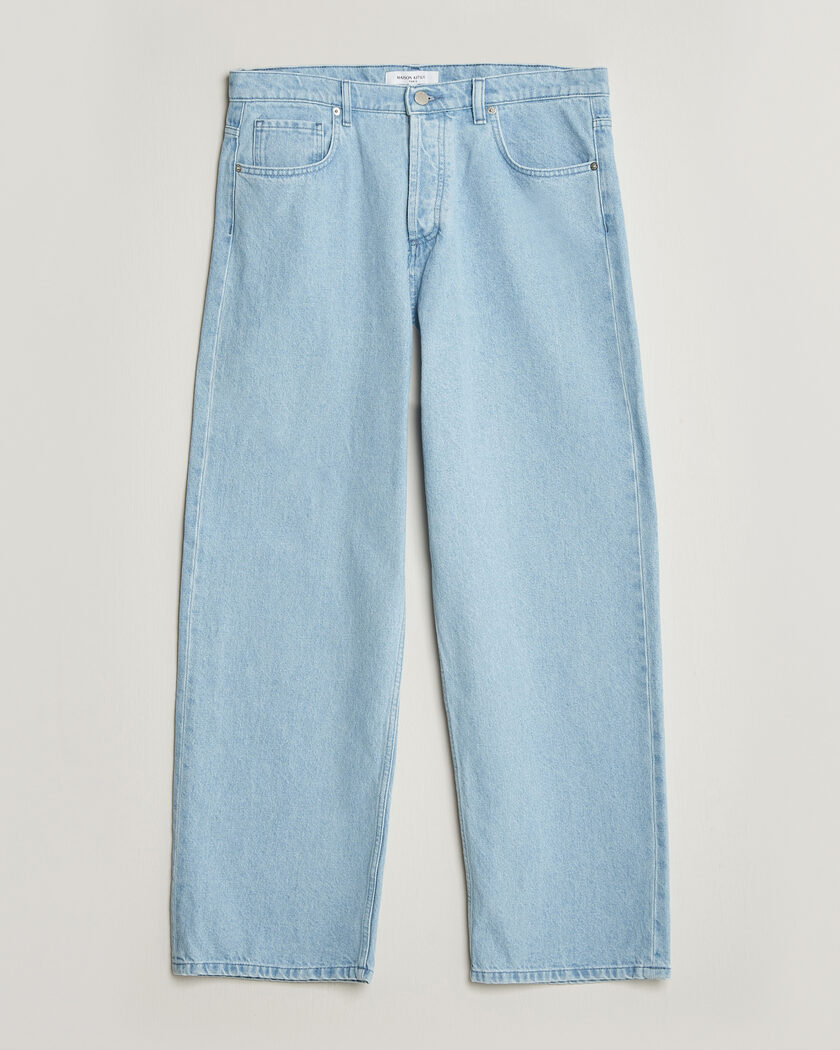 Maison Kitsuné Wide Fit Jeans Light Washed Indigo – Bleu