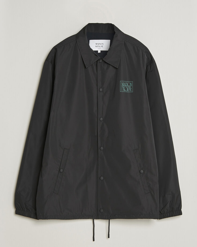 Maison Kitsuné Tonal Fox Head Coach Jacket Black – Noir