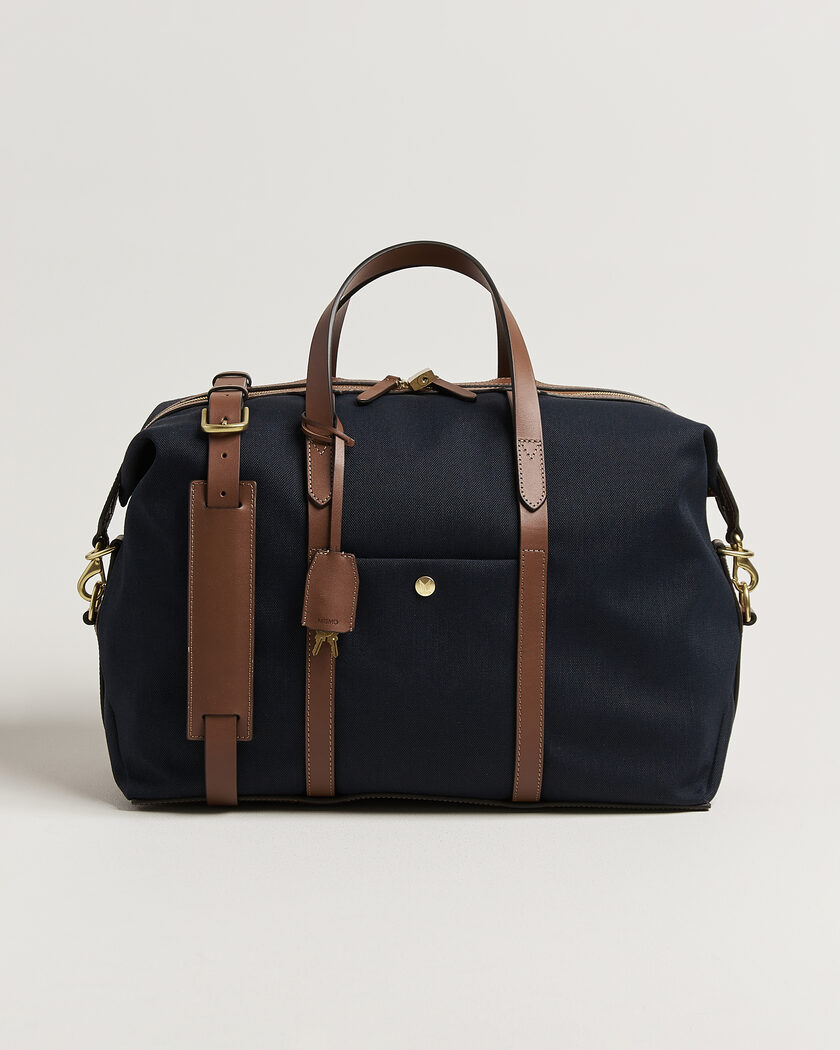 Mismo M/S Avail 48h Nylon Weekendbag Deep Sea Blue/Cuoio – Bleu